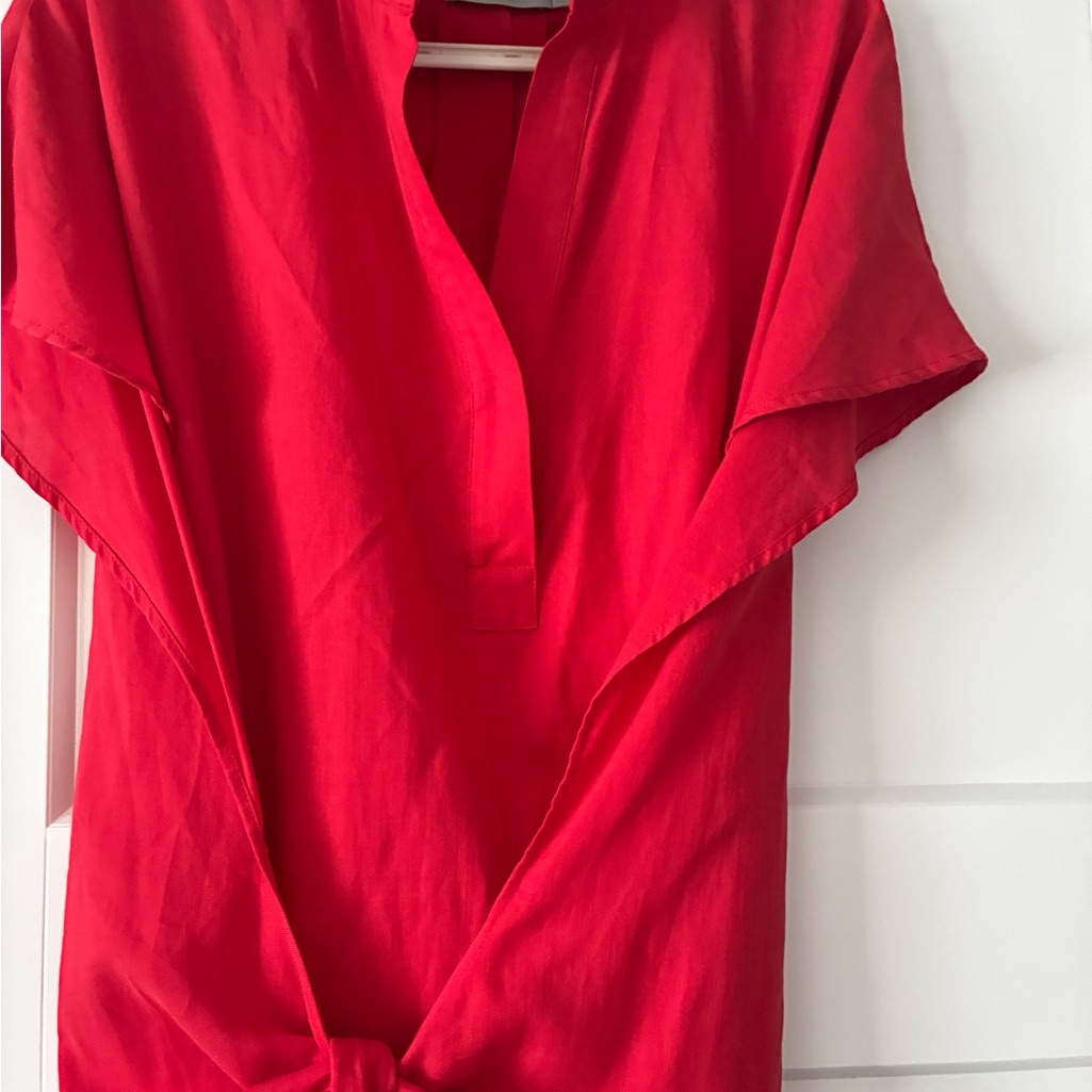 Red Women's Midi Wrap Dress